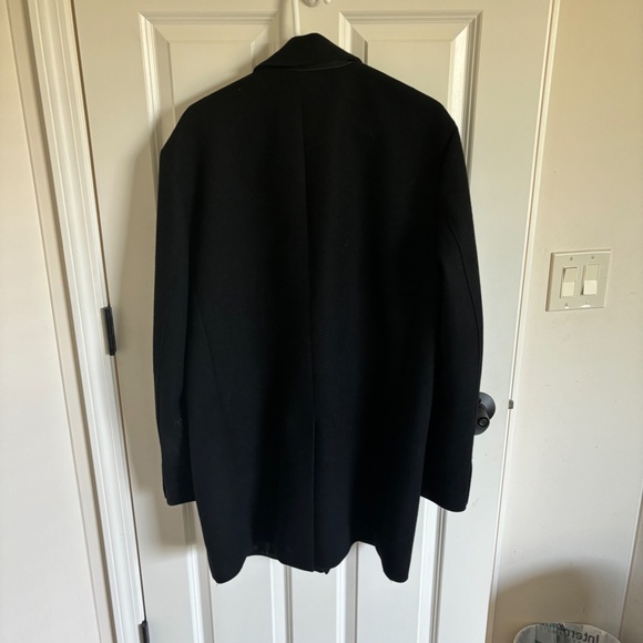 Express Men's Black Wool Coat - Picture 3 of 7